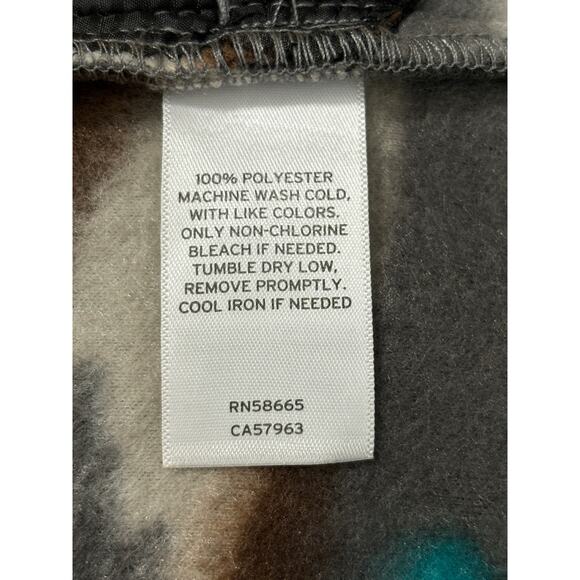 BP. Men's Print Polar Fleece Snap-up Shirt Sz M Long Sleeves Oversized Overshirt - Picture 6 of 9